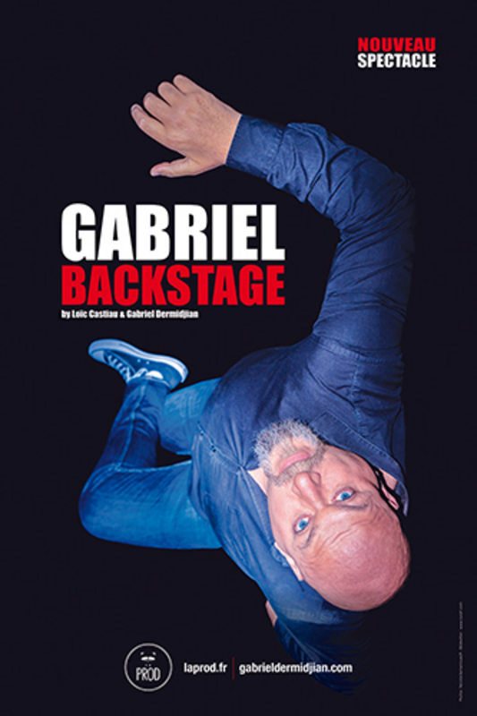 Gabriel dans "backstage" (Le Complexe Café Théâtre)