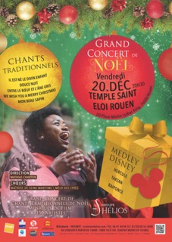 Grand Concert de Chants Traditionnels de Noël, Musique de Film et Gospel (Temple Saint Eloi)