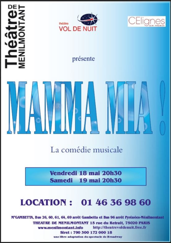 Mamma Mia (Théâtre De Ménilmontant (Xxl))
