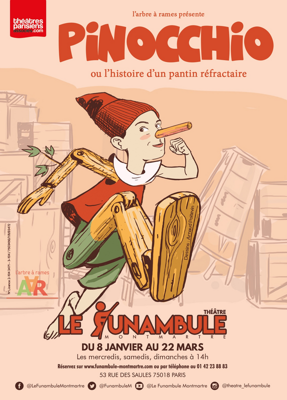 Pinocchio ou l’histoire d’un pantin réfractaire (Funambule Montmartre)