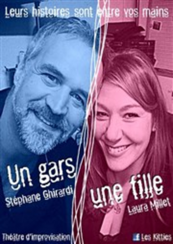 Stéphane Ghirardi et Laura Millet dans Un Gars Une Fille (L'imprimerie Café-Théâtre)
