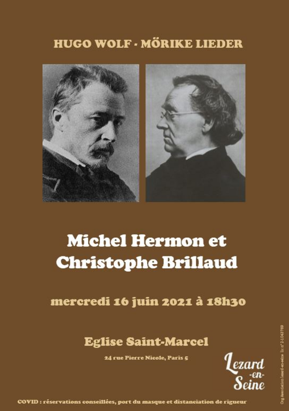 Wolf Moerike Lieder avec Michel HERMON et Christophe BRILLAUD (Eglise Saint-Marcel)