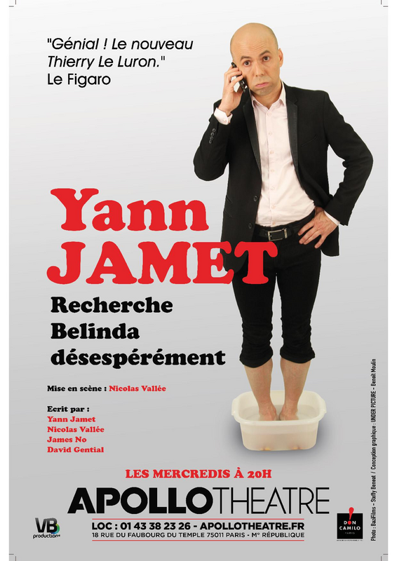 Yann Jamet dans Recherche Belinda désespérément (Apollo Théâtre)